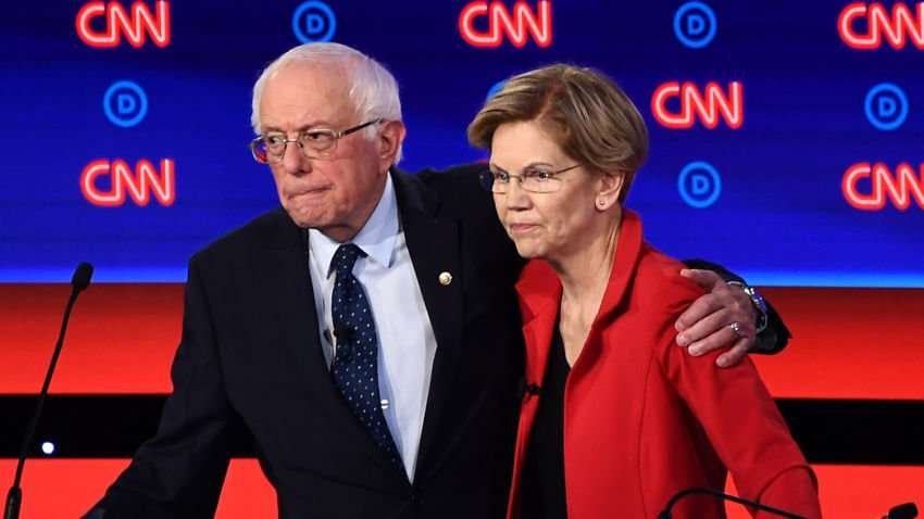 image for Elizabeth Warren’s campaign sent dinner to Bernie Sanders staffers after his heart procedure