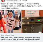 image for Anti-Vaxx Mom: My unvaccinated kids are being treated like black kids during segregation