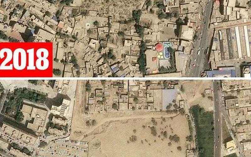 image for Satellite images show China has destroyed dozens of Muslim graveyards