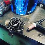 image for I welded a rose for my mum's birthday.