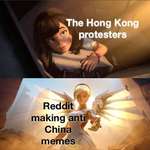 image for People thinking making Memes about China actually helps Honk Kong