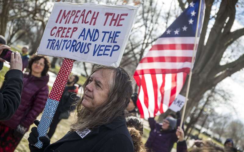 image for Video: Protesters Chant 'Impeach Trump' Outside White House As Others Gather Outside Trump Golf Club With 'Traitor' Signs