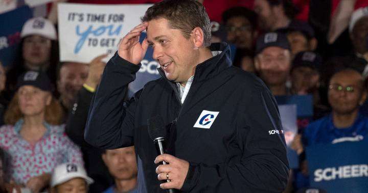 image for Crowd at Conservative rally in Ontario chanted ‘lock him up’ when Scheer mentioned Trudeau