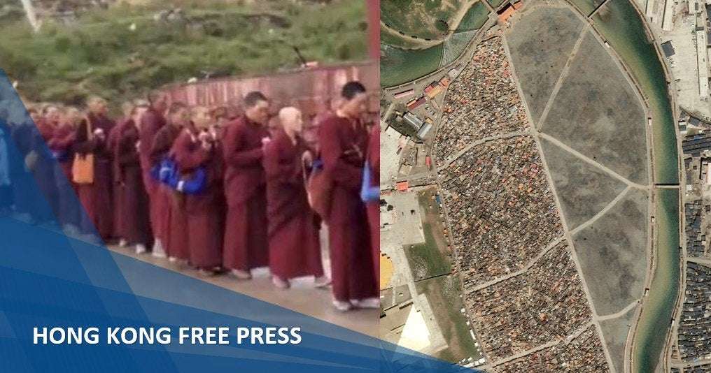 image for China has destroyed large areas of one of Tibet’s biggest Buddhist sites, satellite images reveal