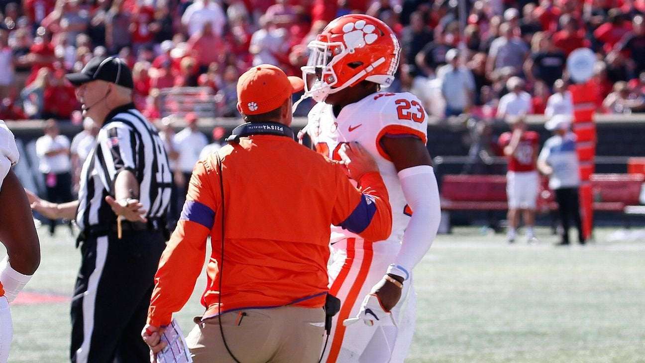 image for Clemson CB Andrew Booth Jr. rides bus, not plane, after throwing punch