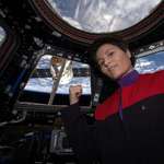 image for Astronaut Samantha Cristoforetti Wears 'Star Trek' Uniform in Space