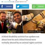 image for Blind friends accosted by animals rights activist in pub for having guide dogs.