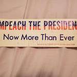 image for My dad gave me his original Nixon impeachment bumper sticker. Unused, circa 1974