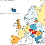 image for Pornstars per million inhabitants in Europe