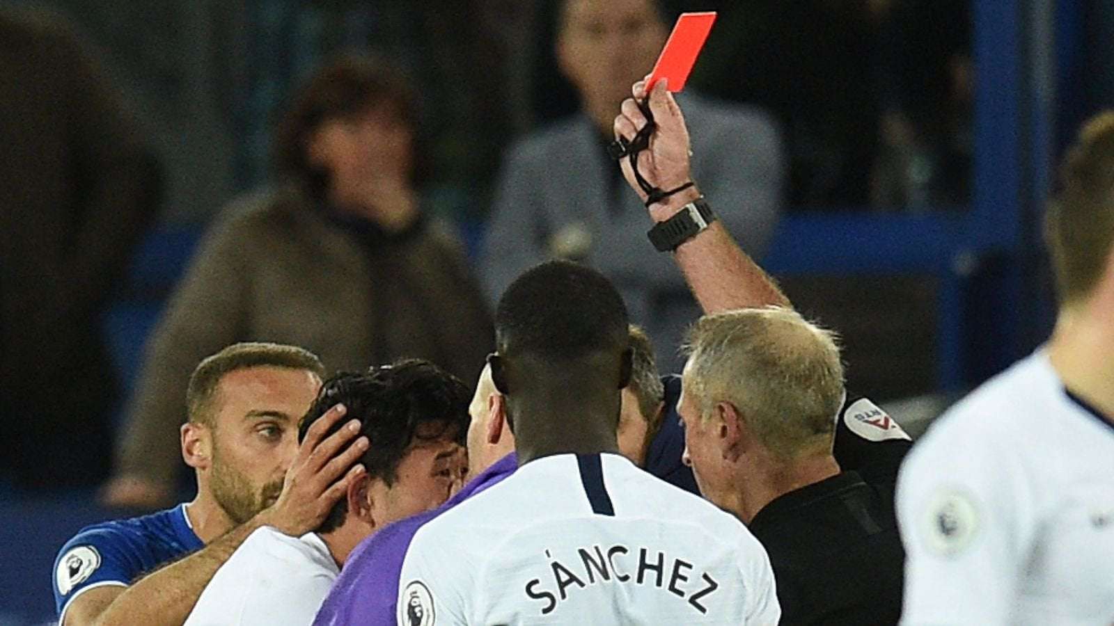image for Tottenham's Heung-Min Son has red card against Everton overturned
