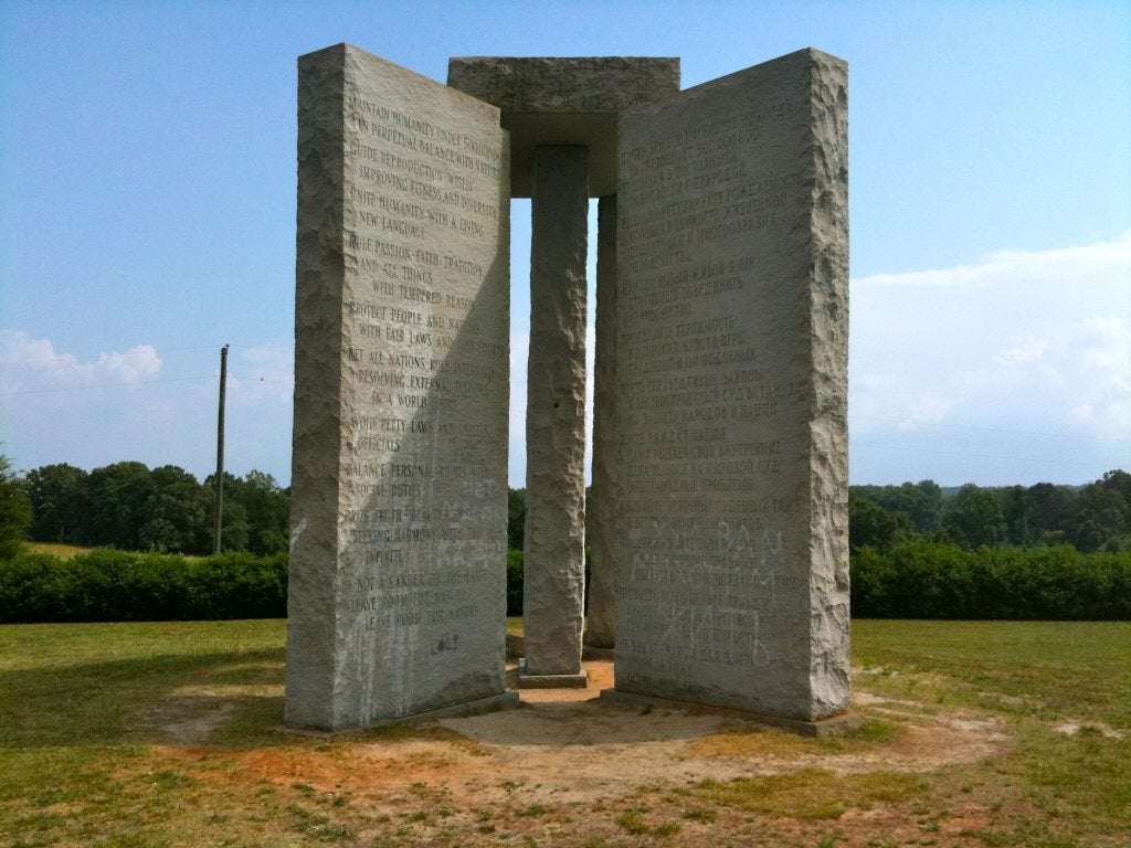 image for Georgia Guidestones — mysterious instructions for the post-apocalypse