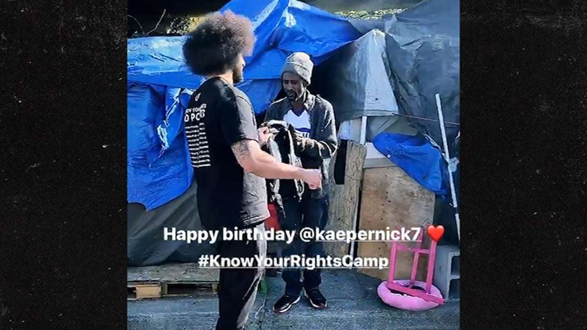 image for Colin Kaepernick Feeds & Supplies Homeless For His 32nd Birthday