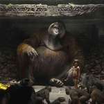 image for In The Jungle Book (2016) King Louie is a Gigantopithecus, a huge species of ape believed to have gone extinct 9,000,000-100,000 years ago. The only recorded fossils of this creature are the jaw bones. The change was made from the 1967 film because orangutans are not native to India.
