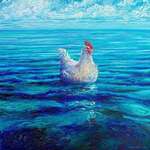 image for Chicken of the sea, Iris Scott, Oil on canvas, 2019