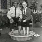 image for In 1969, when African American citizens were forbidden to swim in a pool with white people, Mr. Rogers invited African American Officer Clemmons to join him cooling his feet in a pool on his show to make a statement