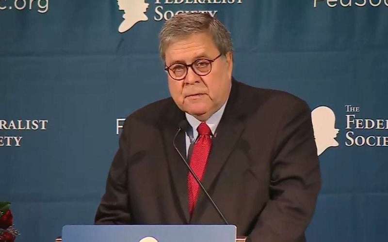image for Lawyers Call for AG Barr's Impeachment After Federalist Society Speech