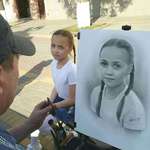 image for Nikolay Yarakhtin, Russian street-artist, does realistic portraits in an hour.