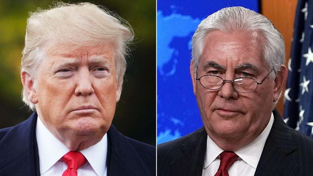 image for Tillerson swipes at Trump: 'Asking for personal favors and using United States assets as collateral is wrong'