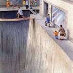 image for How much public space we've surrendered to cars. Swedish Artist Karl Jilg illustrated.