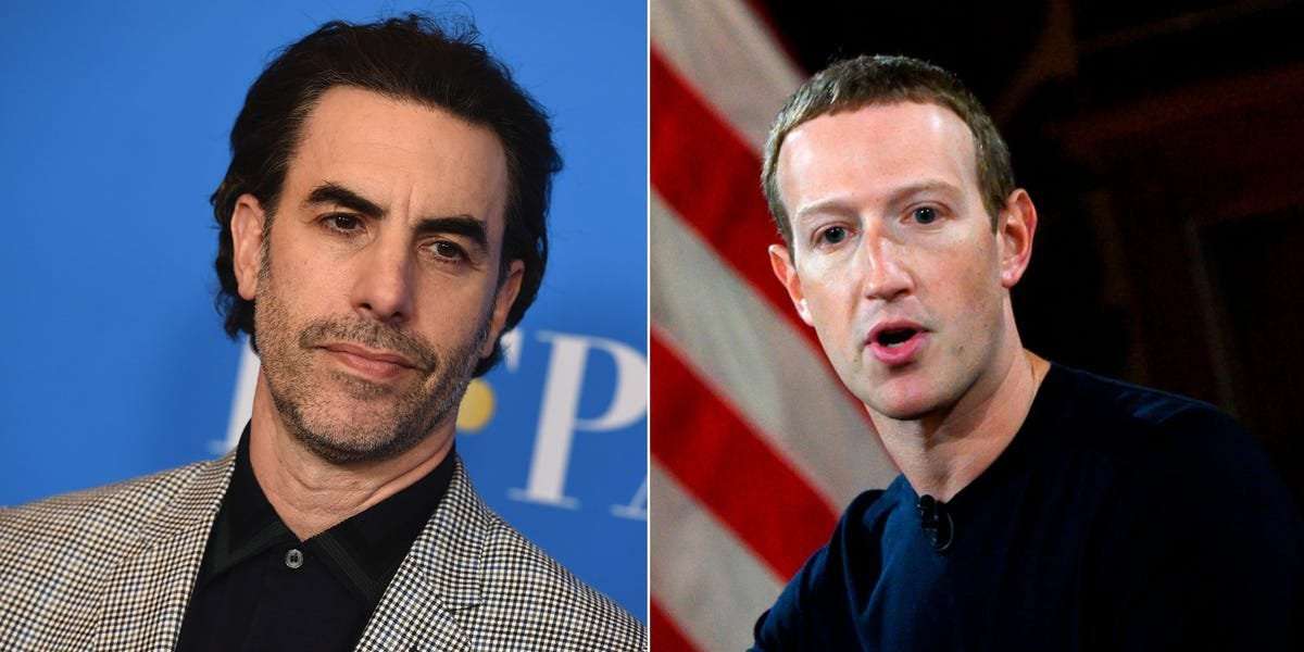 image for Sacha Baron Cohen tore into Mark Zuckerberg and Facebook over hate speech, violence, and political lies
