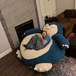 image for So, my friend made life-size Snorlax for my husband...