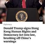 image for Trump finally signs the Act for Hong Kong!