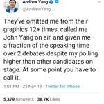 image for Andrew Yang calls MSNBC out over unfair coverage.