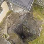 image for Sinkhole opened in Cornish backyard, leading 300ft down into a medieval mineshaft