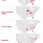 image for Locations of America's Biggest Pizza Chains [OC]