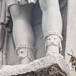 image for Found a statue in Rome with bunny socks