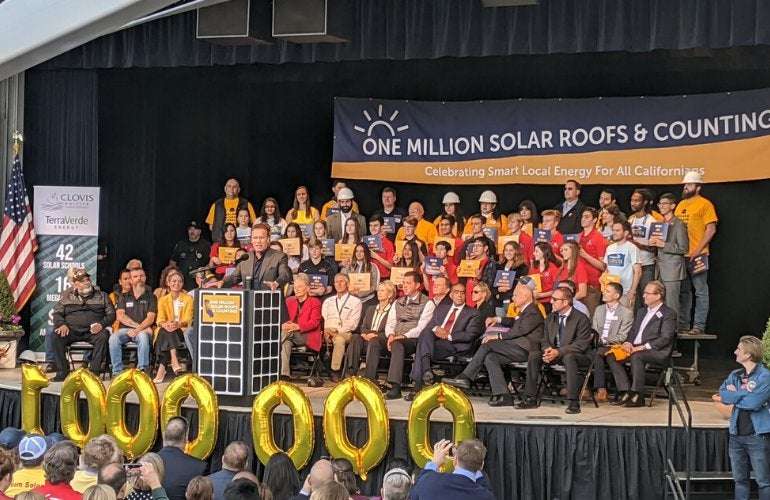 image for California celebrates 1 million solar roofs