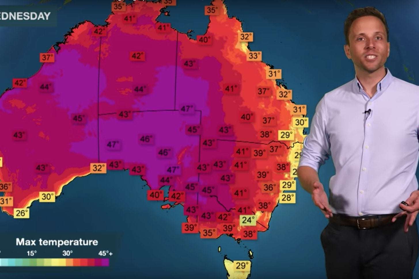 image for ‘Like a furnace’: Australia set to see hottest day ever with 50C forecast as devastating bushfires rage