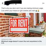 image for Person believes people making minimum wage deserve to be homeless. I guess having shelter is considered a luxury?