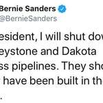 image for Bernie Sanders will shut down the Keystone and Dakota Access pipelines
