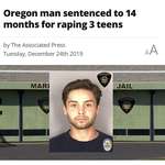 image for 14 Months For Three Rapes...Possible Early Release Too
