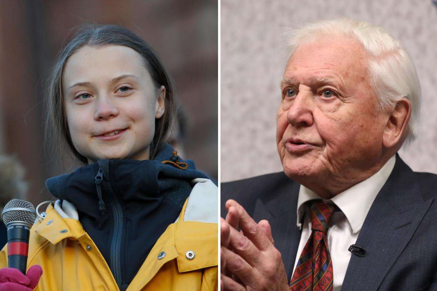 image for Greta Thunberg thanks Sir David Attenborough for inspiring her as they meet for first time over Skype