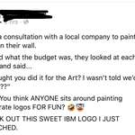image for I follow a professional painter who is dealing with some corporate choosing beggars. Wtf?