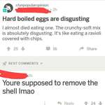 image for to eat boiled eggs