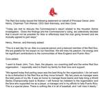 image for Red Sox release statement