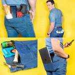 image for I design ridiculous product ideas for fun, so I designed a pair of jeans with one giant pocket across the butt for all your essentials.