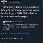 image for Sanders calls out Jamie Dimon for criticizing socialism