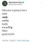 image for Game Pass Twitter is building up hype for February game announcements...any hopes & dreams for what they add next month?