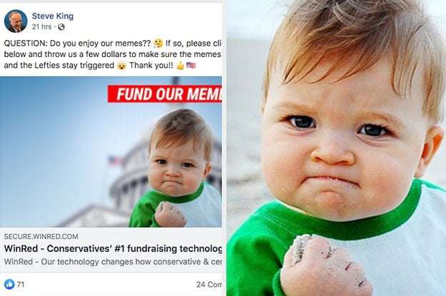 image for The Mom Of "Success Kid" Sent Rep. Steve King A Cease-And-Desist Letter For Using The Meme In An Ad