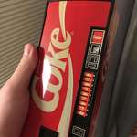 image for This radio I found in my attic is built to resemble a Coca Cola vending machine.