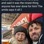image for Man gives spare ticket to a homeless man.