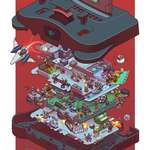 image for I drew a Nintendo 64 exploded view