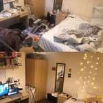 image for Before and After of deep cleaning my room after my depression slump