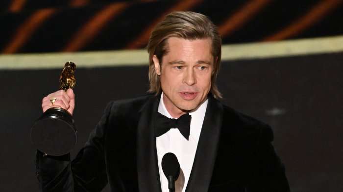 image for Brad Pitt Slams GOP, Trump Impeachment Trial at the Oscars