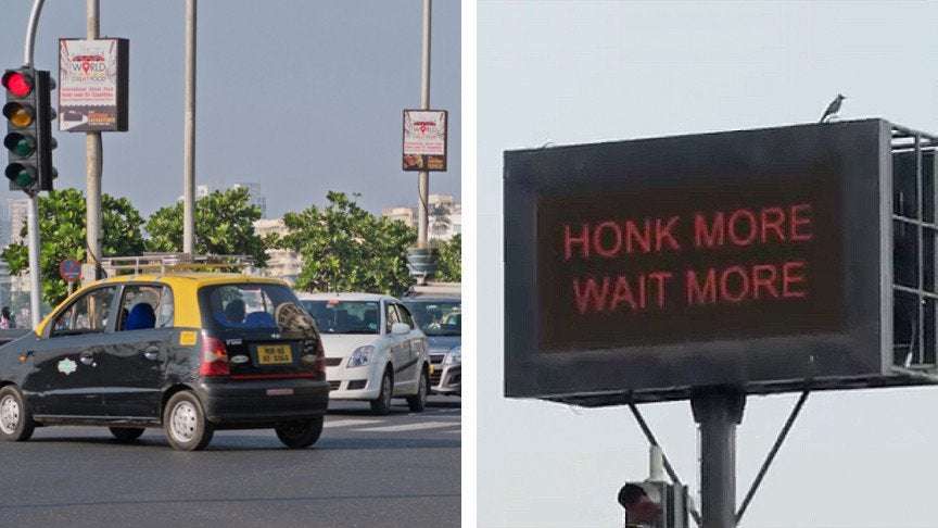 image for Brilliant Mumbai Police Test New Traffic Lights That Stay Red Longer When Drivers Honk