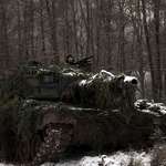 image for What a world, Polish tanks advancing through a German forest "Exercise Defender Europe"